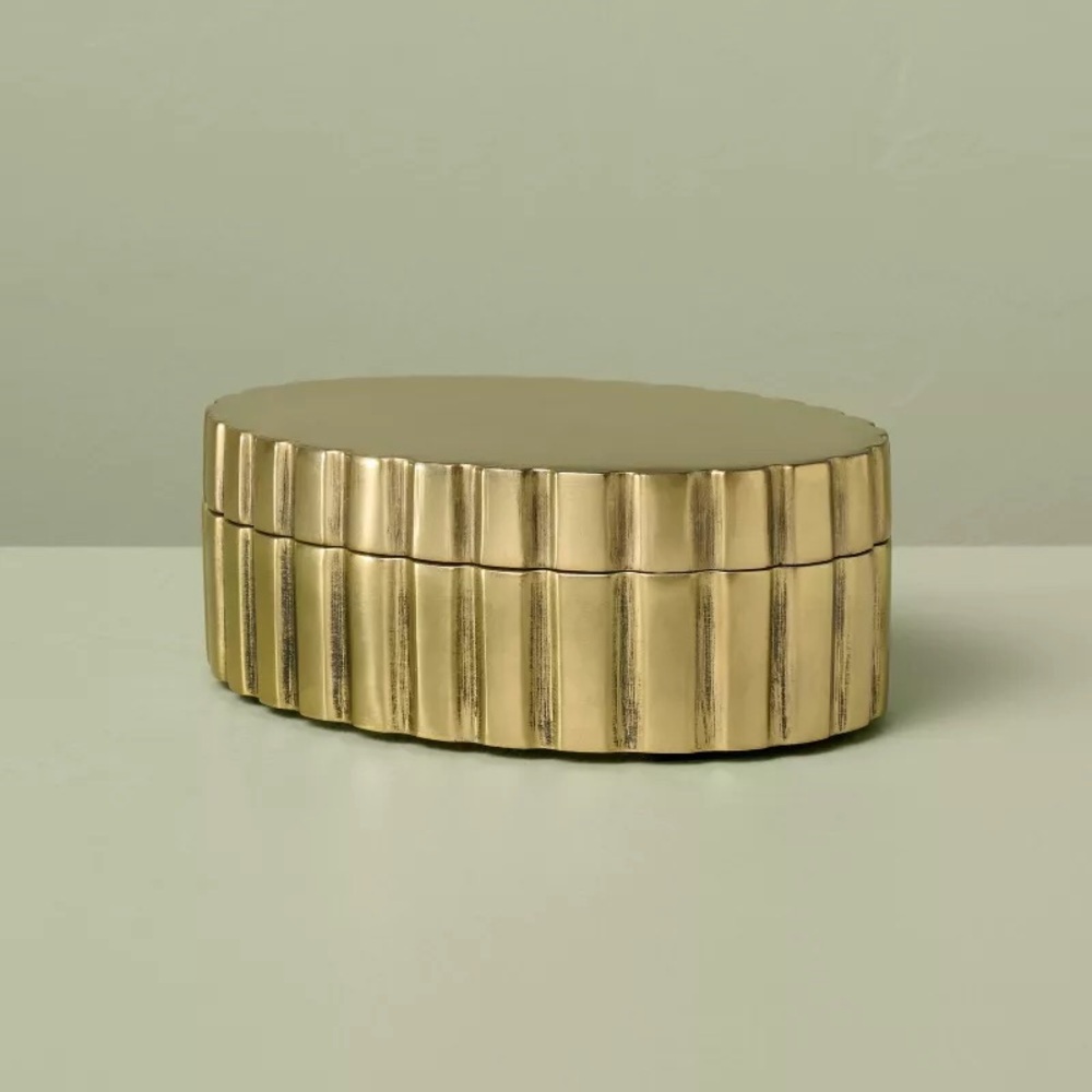 Fluted Antique Finish Decorative Box - Hearth & Hand™ with Magnolia